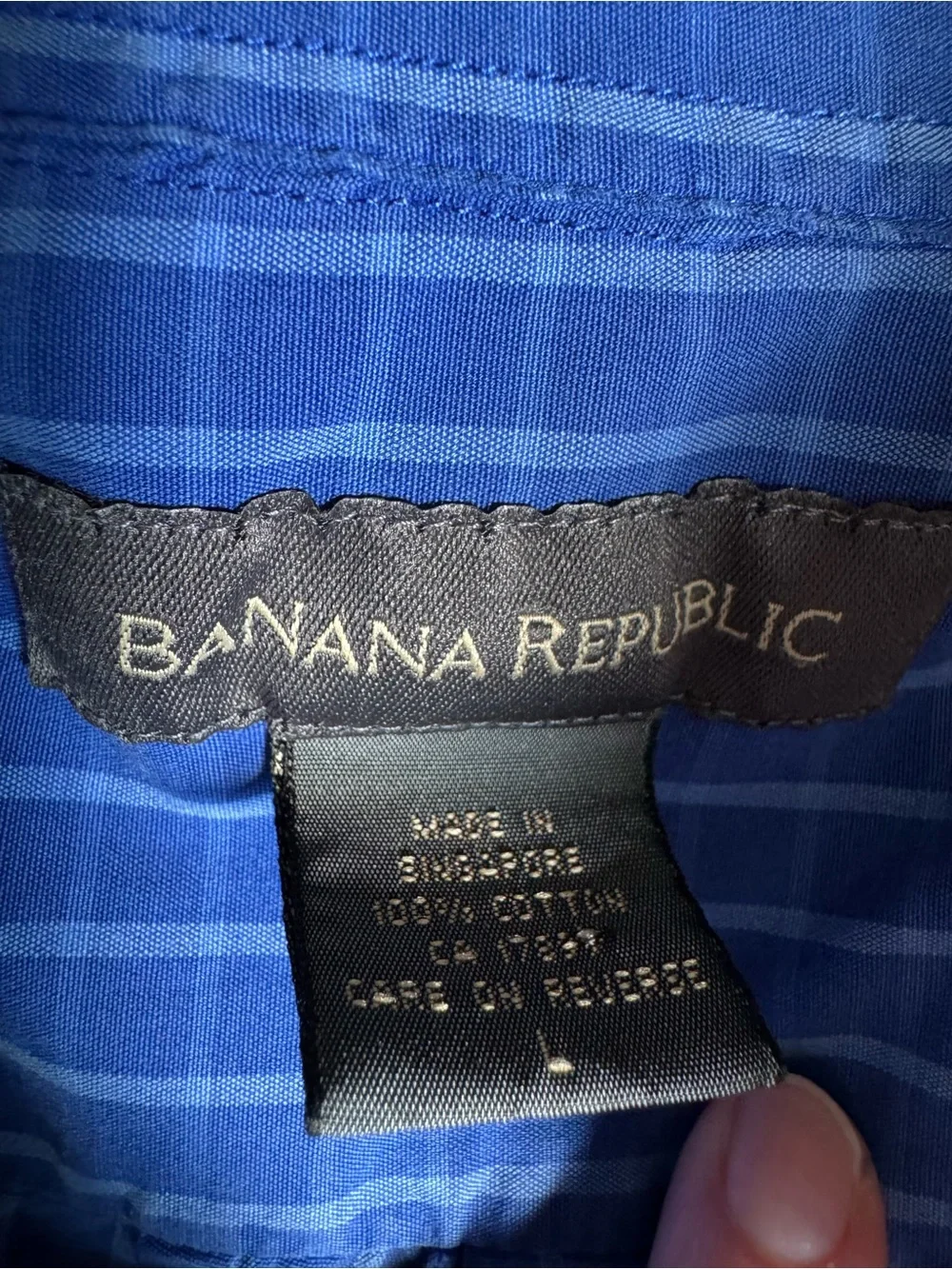 Banana Republic Preppy Blue Checkered Button-Down Shirt